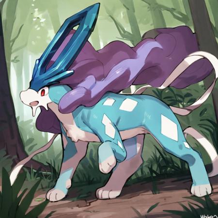 04913-418459138-(feral_1.2),(suicune_1.3),thin,hi res,soft shading,good anatomy,two white ribbons_0.6,cinematic lighting,by woolrool,crayon _(ar.png